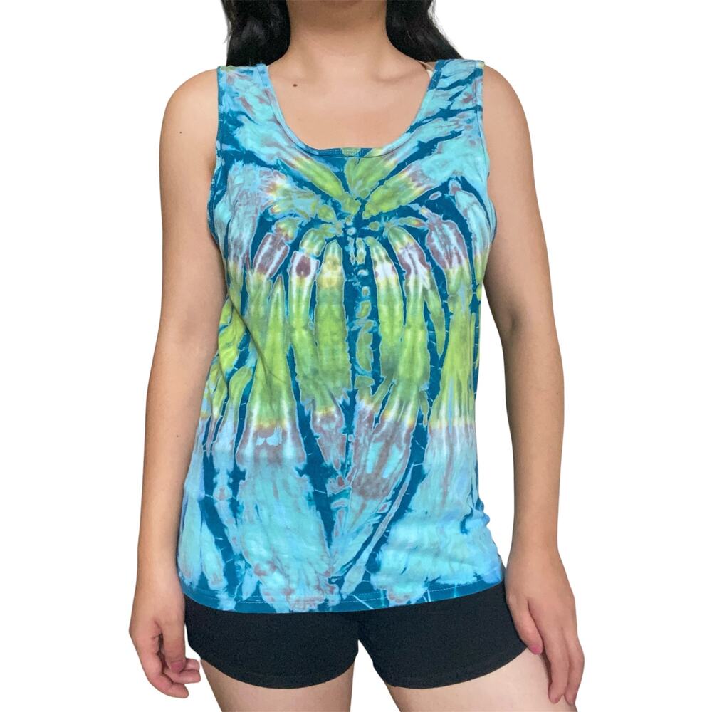 Y2K Tie Dye Colorful Spider Leg Angel Wing Tank Top Design Unique Vintage Summer